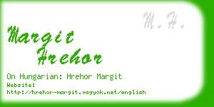 margit hrehor business card